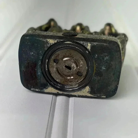 Vintage Cast Iron Three Wise Monkey Bank Hear No Evil See No Evil Speak No Evil - Picture 7 of 11